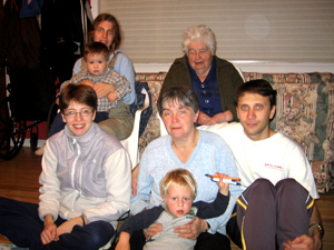 Миша Абрамзон и его семья. 2007г.